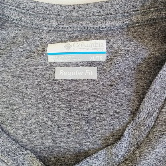 Columbia Mens XL Heather Grey Omni-Wick Regular Fit Performance T-Shirt - Picture 4 of 10